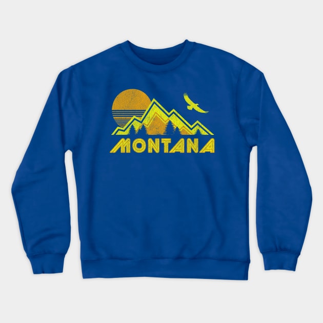 Retro Montana Crewneck Sweatshirt by mtflyfisher